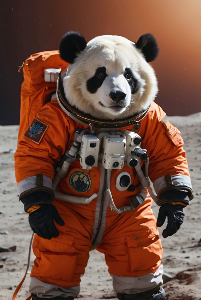 Panda in einem Astronautenanzug - Jarik