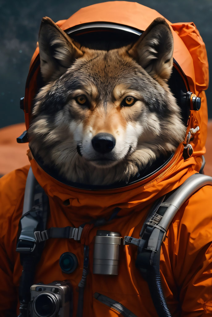 Wolf in einem Astronautenanzug - Ralf